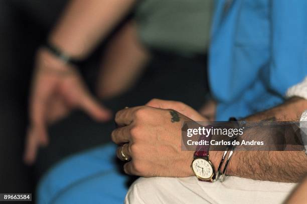 Trial of the murder of Sainz de Baranda Detail of the handcuff hand of one of the accused