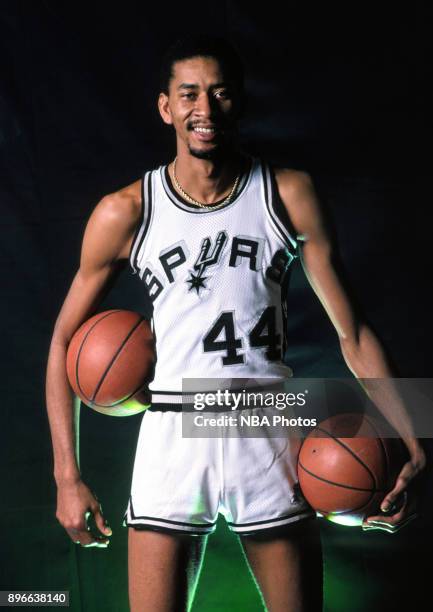 George Gervin of the San Antonio Spurs poses for a portrait circa 1980 in San Antonio, Texas. NOTE TO USER: User expressly acknowledges and agrees...