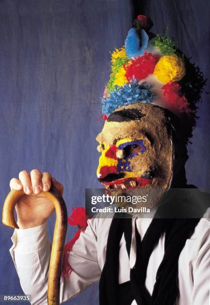 Botarga Dressed man in botarga, typical disguise of the carnivals in Almiruete, Guadalajara province
