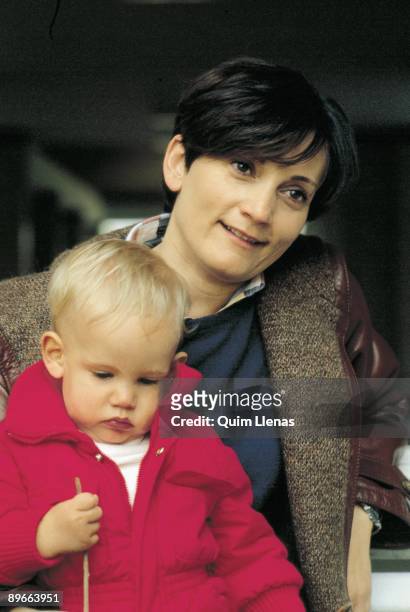 Pilar Miro next to her son Gonzalo
