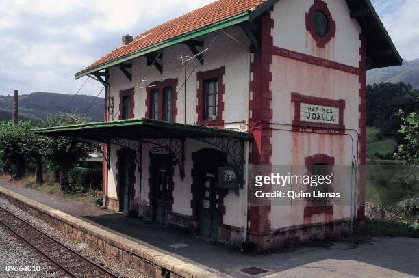 Train station. . Udalla. Cantabria Rail architecture of the XIX century in this rural station