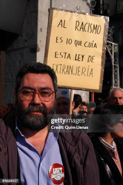 Candido Mendez, general secretary of U.G.T In a statement taken place in Madrid against the racism