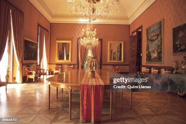 Palace of La Granja de San Ildefonso Dining room of the Palace of La Granja de San Ildefonso. 18th century. Inspired by the models of the French...