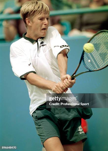 Yevgeny Kafelnikov of Russia in action during the US Open at the USTA National Tennis Center, circa September 1994 in Flushing Meadow, New York, USA.