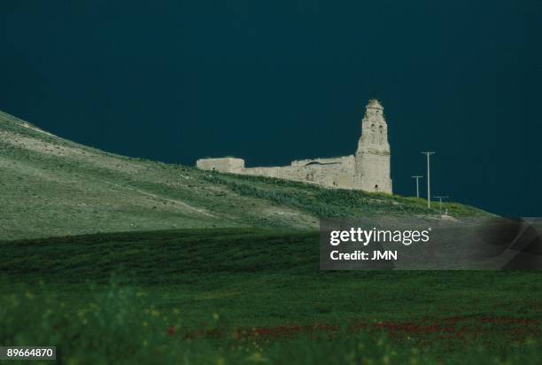 Church in Mota del Marques Panoramic view of a remains of a church in Mota del Marques. Valladolid province