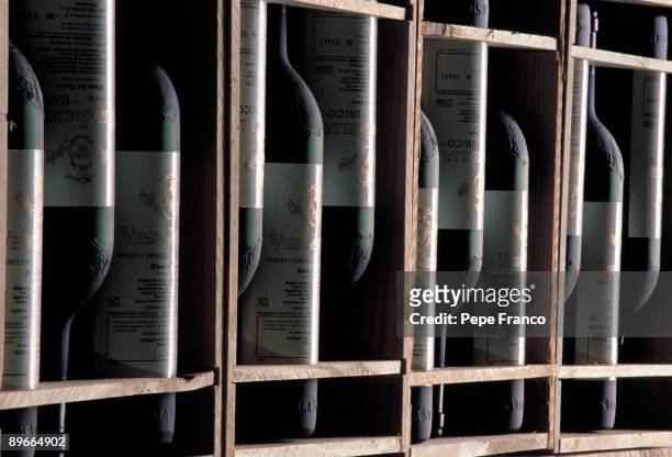 Boxes of bottles of wine Boxes of bottles of wine Vega-Sicilia company in the Valladolid province