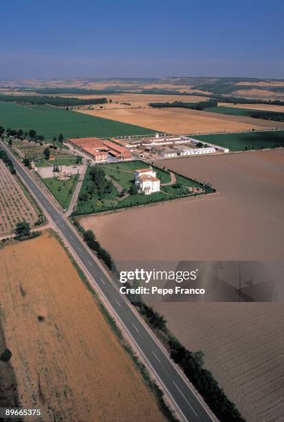 Vega-Sicilia company ´s property Aerial view of Vega-Sicilia company ´s property in Valladolid province