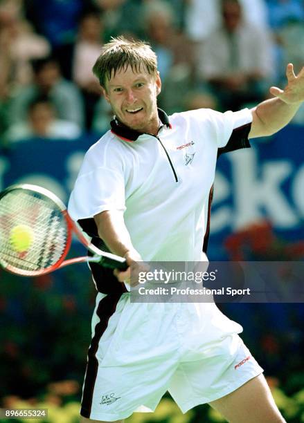Yevgeny Kafelnikov of Russia in action during the Australian Open Tennis Championships at Flinders Park in Melbourne, Australia circa January 2000.