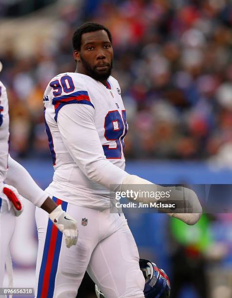 Jason Pierre-Paul of the New York Giants in action against the Dallas Cowboys on December 10, 2017 at MetLife Stadium in East Rutherford, New Jersey....