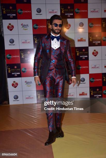 Bollywood actor Ranveer Singh at Zee Cine Awards 2018 night on December 19, 2017 in Mumbai, India.