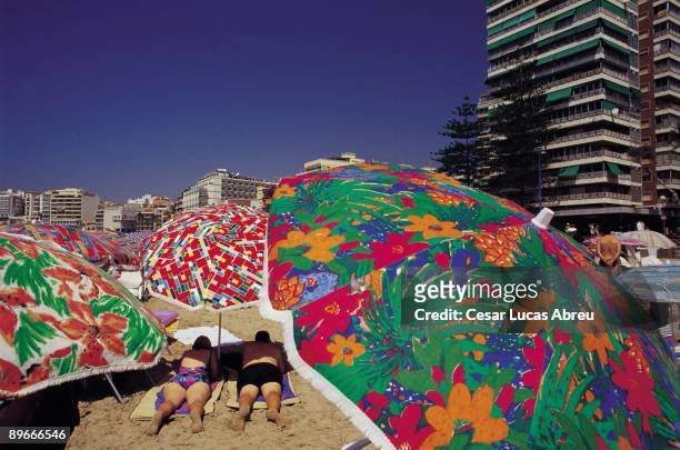 Benidorm. Alicante Image of a beach of this city, the biggest tourist center in the Mediterranean