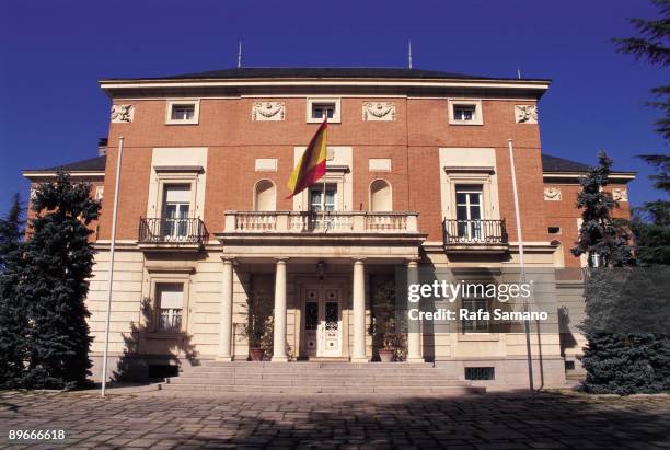 Palace of la Moncloa Facade of the Palacio of La Moncloa, residence of the president from Spain, in Madrid