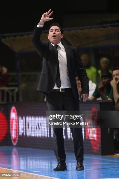 Xavi Pascual, Head Coach of Panathinaikos Superfoods Athens in action during the 2017/2018 Turkish Airlines EuroLeague Regular Season game between...