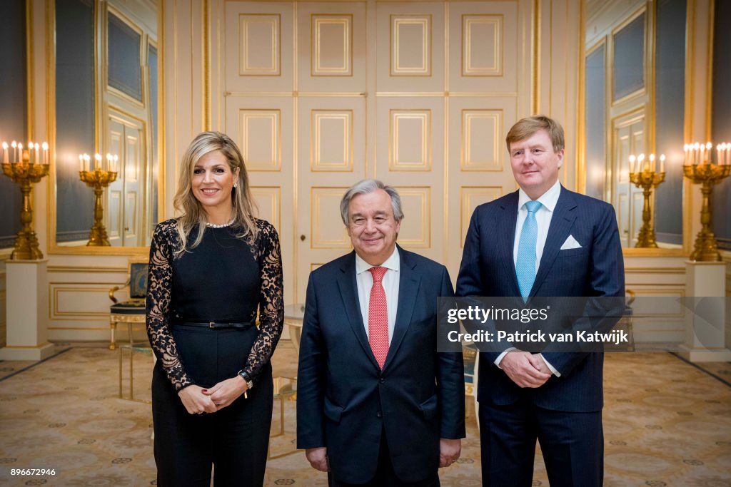 King Willem-Alexander and Queen Maxima host dinner for UN Secretary General Guterres at Palace Noordeinde