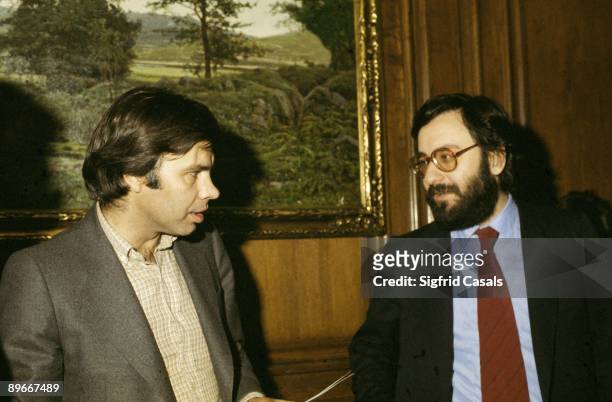 Felipe Gonzalez and Narcis Serra, PSOE politicians