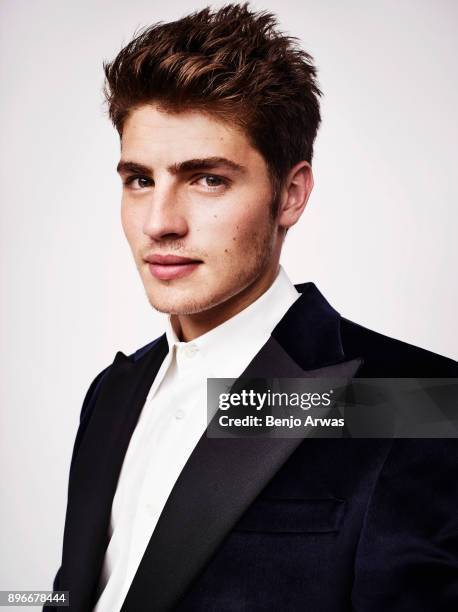 Actor Gregg Sulkin is photographed for The Fashionisto on September 16, 2015 in Los Angeles, California.