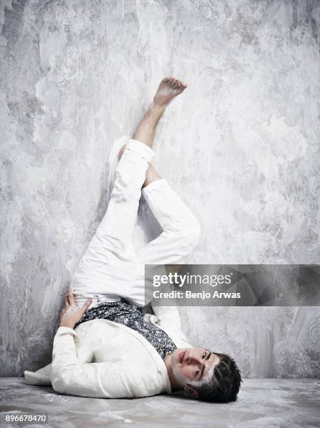 Actor Gregg Sulkin is photographed for The Fashionisto on September 16, 2015 in Los Angeles, California.