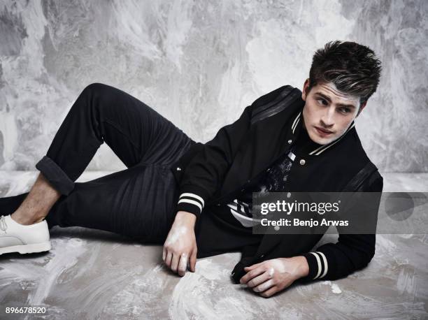 Actor Gregg Sulkin is photographed for The Fashionisto on September 16, 2015 in Los Angeles, California.