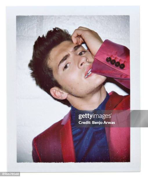 Actor Gregg Sulkin is photographed for The Fashionisto on September 16, 2015 in Los Angeles, California.