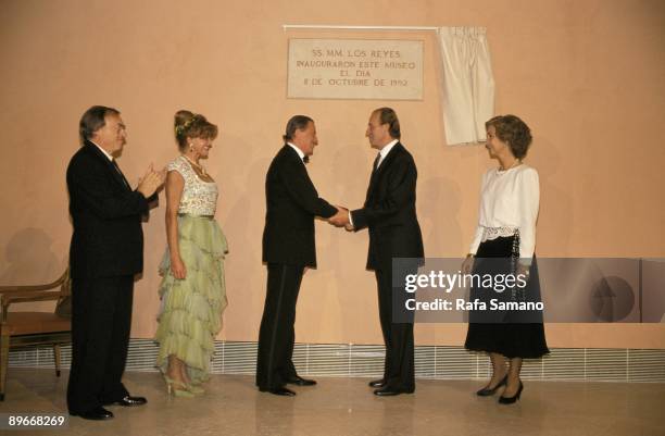 Inauguration of the Thyssen-Bornemisza Museum The King and Queen of Spain Juan Carlos I and Dona Sofia, the Baron and the Baroness Thyssen-Bornemisza...