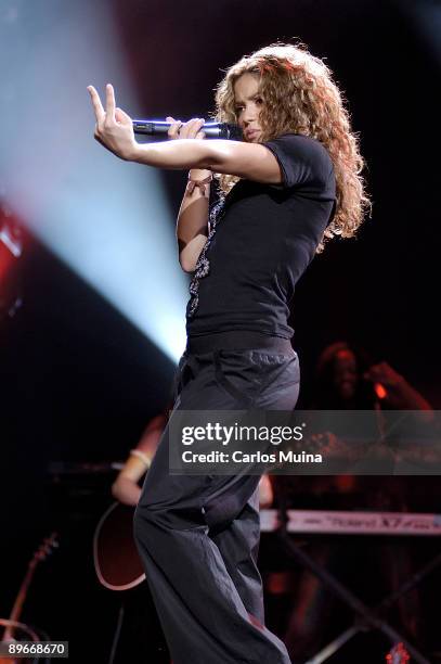 June 22, 2006. Madrid . Singer Shakira in concert.