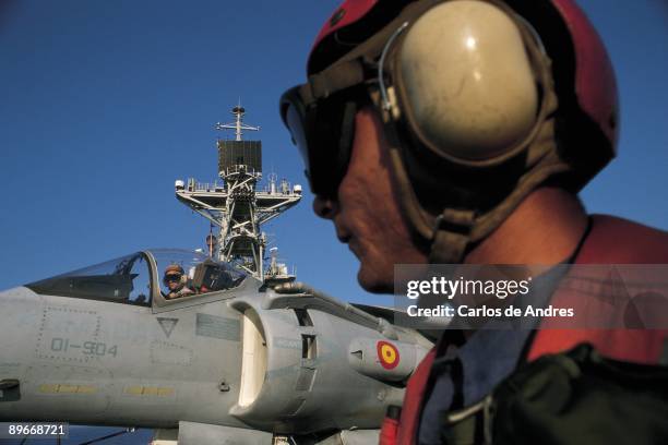 Armed Forces, pilot of a Harrier and his assistant