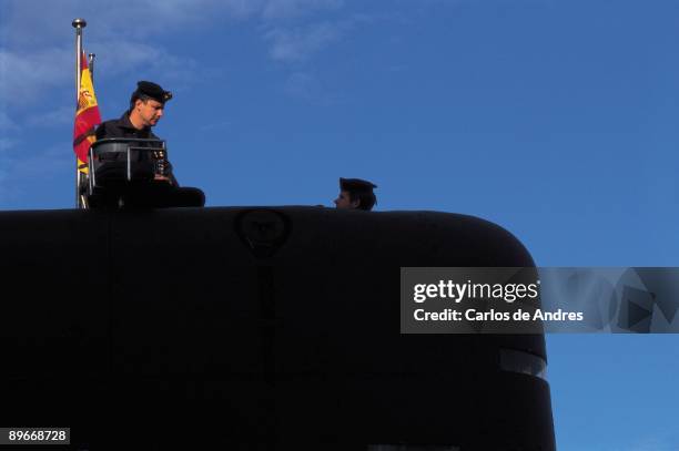 Armed Forces, officer in the tower of a submarine