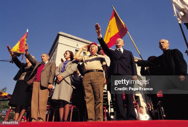 Camen Polo Franco, Camilo Menendez and Blas Pinar Celebration of the aniversary of the Francisco Franco´s dead