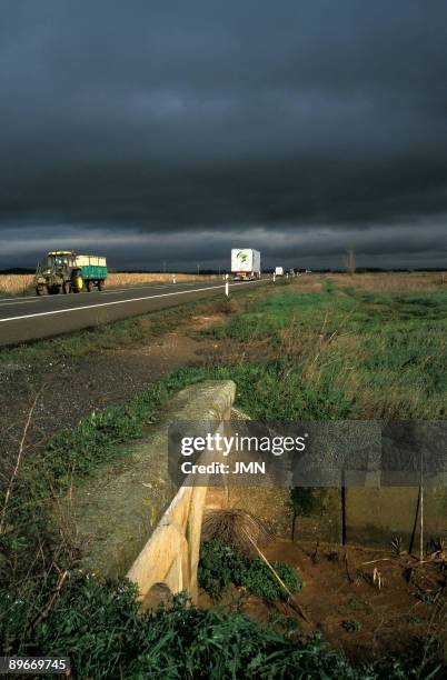 Spain. Leon. The moor. Road Benavente to Leon.