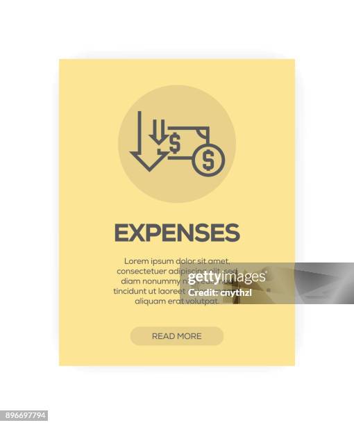 expenses concept - table infographic vector stock illustrations
