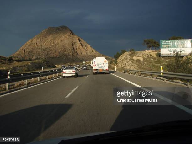 April 04, 2007. Alicante. Spain. A-31 dual carriageway at the entrance of Alicante.