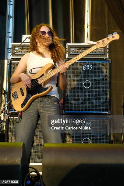 July 11, 2007. Villalba, Madrid, Spain. V International Festival of Jazz of Villalba, 'Via Jazz 2007'. In the image, Tal Wilkenfeld, bass guitarist...