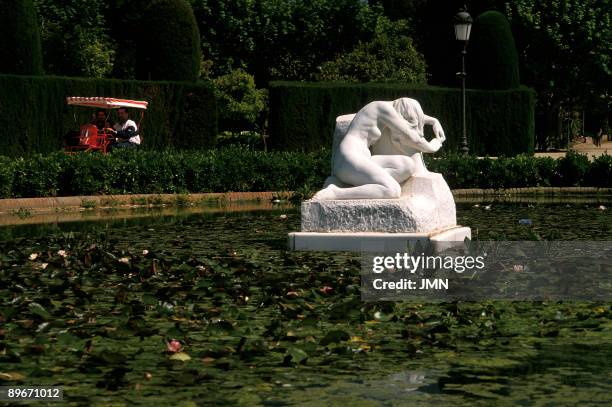 Ciudadela Park, Modern Art Museum. Barcelona. "Desconsuelo" , by Josep Llimona, the most paradigmatic sculpture of Catalan Modernisme. .