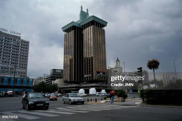 Architecture. Madrid. Colon Towers by Antonio Lamela. 1976.