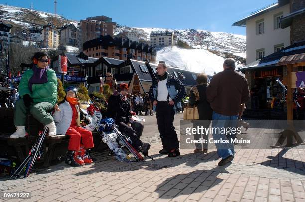 February 24, 2007. Sierra Nevada, Granada, Andalussia, Spain. Ski resort.