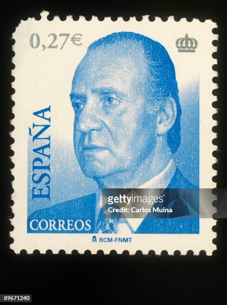 Spanish stamp with the image of the King Juan Carlos I.