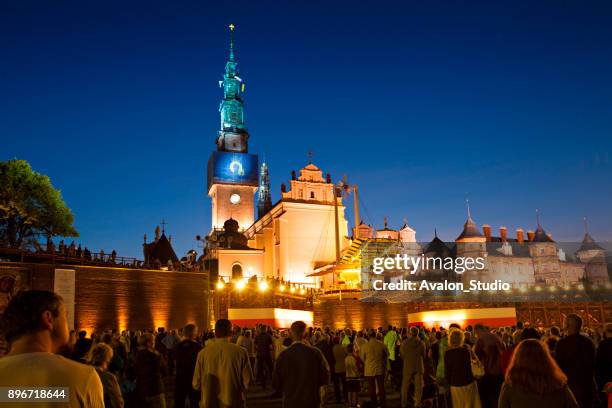 anniversary of the coronation of the image of our lady in częstochowa - czestochowa stock pictures, royalty-free photos & images
