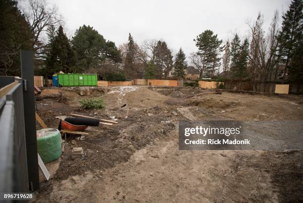 Cleared lot in Forest Hill, on Old Forest Hill Road, is where the new home of Barry and Honey Sherman was to be located.