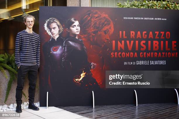Ludovico Girardello attends 'Il Ragazzo Invisibile' photocall Hotel Visconti on December 21, 2017 in Rome, Italy.