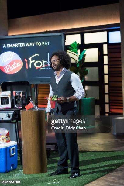 Episode 916" - An entrepreneur from New York City presents an innovative line of flatware, cups and plates that makes eating more hands-free and...