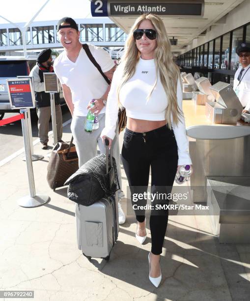 Kroy Biermann and Kim Zolciak seen on December 21, 2017 in Los Angeles, CA.