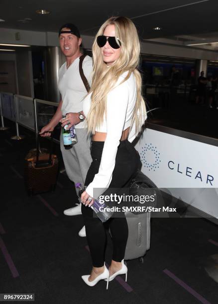 Kroy Biermann and Kim Zolciak seen on December 21, 2017 in Los Angeles, CA.