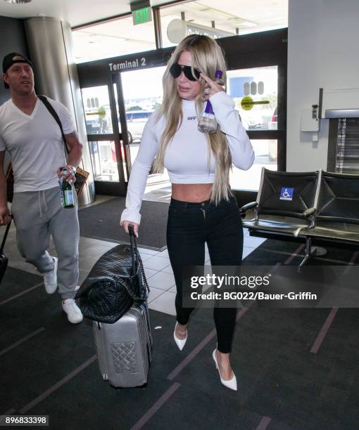 Kroy Biermann and Kim Zolciak are seen on December 21, 2017 in Los Angeles, California.