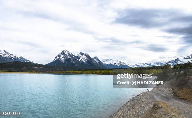 autumn landscape around abraham lake | alberta | canada - saskatchewan river stock pictures, royalty-free photos & images