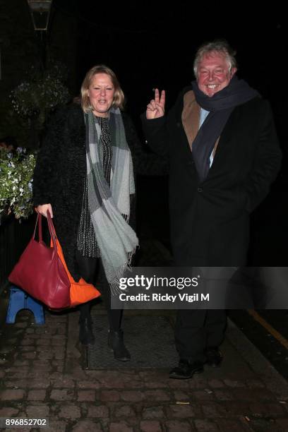 Sandra Phylis Conolly and Nick Ferrari seen attending Piers Morgan - Christmas party at Scarsdale Tavern on December 21, 2017 in London, England.