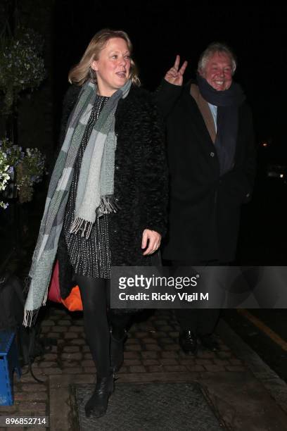 Sandra Phylis Conolly and Nick Ferrari seen attending Piers Morgan - Christmas party at Scarsdale Tavern on December 21, 2017 in London, England.