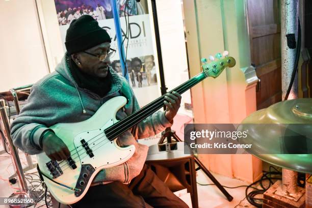 The Sumberbaswing Band performs during the "Solstice Soul Train" event as part of "Make Music Winter, December 21" on December 21, 2017 in New York...