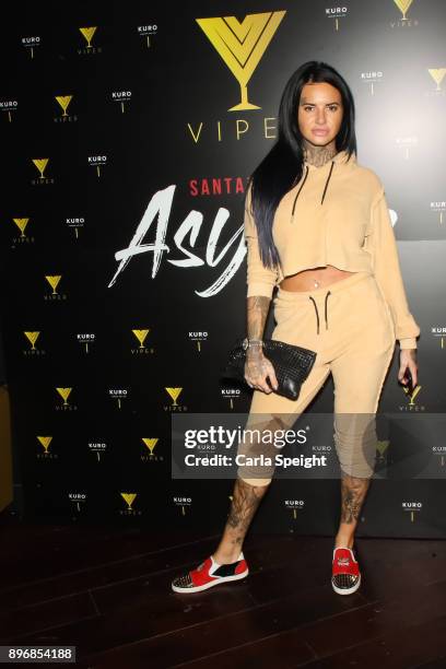 Jemma Lucy attends 'Vipers First Christmas' event at Impossible on December 21, 2017 in Manchester, England.