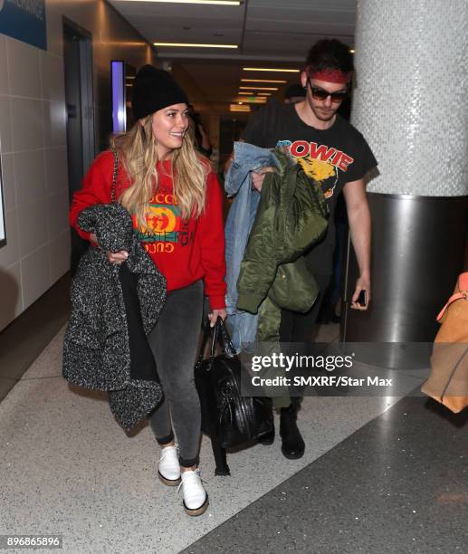 Hilary Duff and Matthew Koma are seen on December 21, 2017 in Los Angeles, CA.