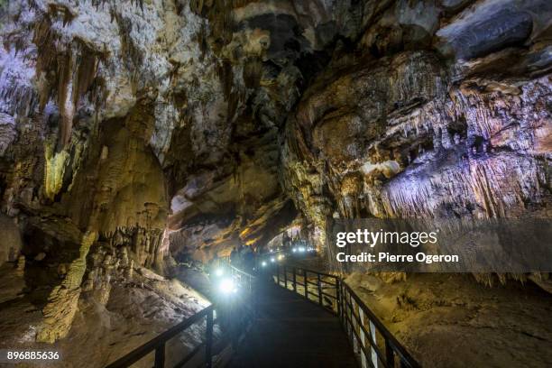 paradise cave, phong nha ke bang national park, quang binh, vietnam - thien duong cave stock pictures, royalty-free photos & images